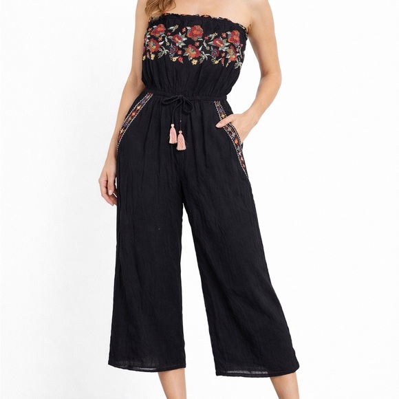 American Eagle Outfitters Pants - American Eagle Floral Embroidered Boho Jumpsuit Size Medium